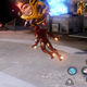 Ironman fights Modok on a rooftop in NYC.